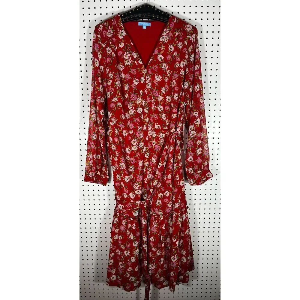 Draper James Button front floral dress size 2X